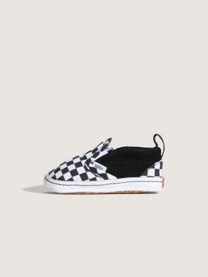 Vans - Buty niemowlęce na rzepy Checkerboard Slip-on Crib (0-1 rok)unisex, Czarny, Size: