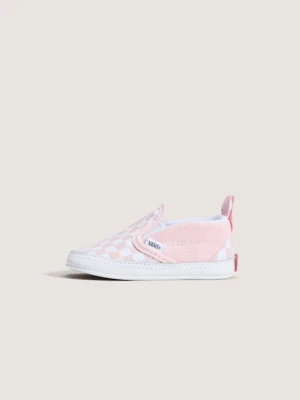 Vans - Buty niemowlęce na rzepy Checkerboard Slip-on Crib (0-1 rok)unisex, Różowy