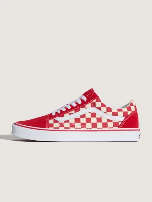 Vans - Buty Old Skool Checkerboard, male, Czerwony, Size: