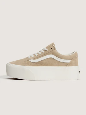 Vans - Buty Old Skool Platform, male, Beżowy