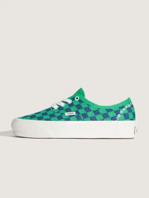 Vans - Buty Premium Authentic Checkerboard, male, Zielony, Size: