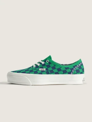 Vans - Buty Premium Authentic Checkerboard, male, Zielony, Size: