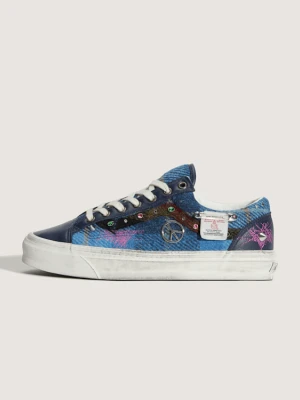 Vans - Buty Premium Old Skool 36 Harris Tweed®, male, Niebieski