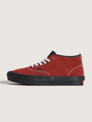 Vans - Buty Skate Authentic Mid, male, Czerwony, Size:
