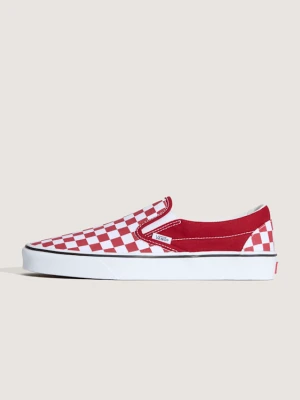 Vans - Buty Slip-On Checkerboard, male, Czerwony, Size: