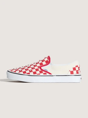 Vans - Buty Slip-On Checkerboard Rhinestone, male, Czerwony, Size: