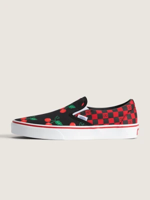 Vans - Buty Valentino Garavani and Vans Classic Slip-On Checkerboard, male, Czerwony, Size: