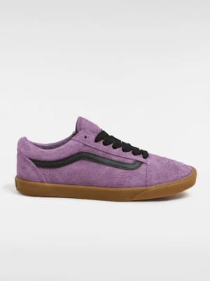 Vans - Buty zamszowe Old Skool Lowpro Hairy Suede, male, Fioletowy, Size: