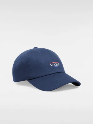 Vans - Czapka dżokejka Half Box Curved Bill, male, Niebieski, Size: