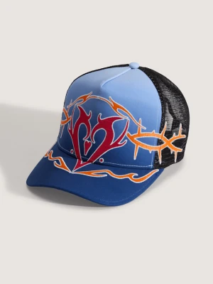 Vans - Czapka Premium Dayana Tribal Trucker, male, Niebieski, Size: