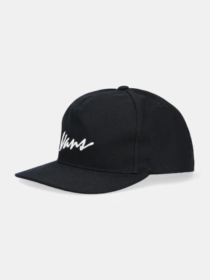 Vans czapka z daszkiem bawełniana kolor czarny VN000QAGBLK1