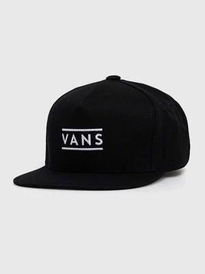 Vans czapka z daszkiem bawełniana kolor czarny z aplikacją VN000HSFBLK1