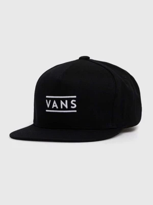 Vans czapka z daszkiem bawełniana kolor czarny z aplikacją VN000HSFBLK1