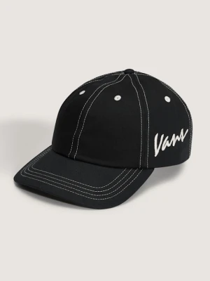 Vans - Czapka z daszkiem Classic Script Jockey, male, Czarny, Size: