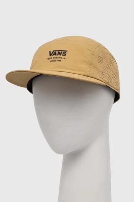 Vans czapka z daszkiem kolor żółty z aplikacją