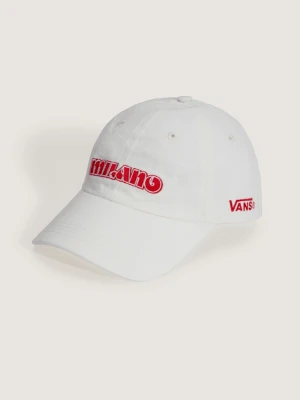 Vans - Czapka z daszkiem Milano Half Box Curved Bill Jockey, male, Biały, Size: Jeden Rozmiar