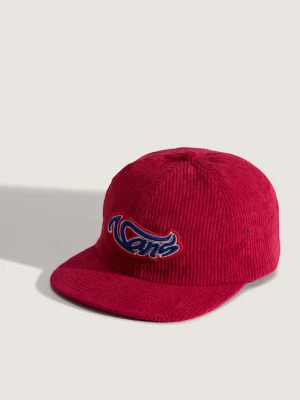 Vans - Czapka z daszkiem Wavy Script, male, Czerwony, Size: