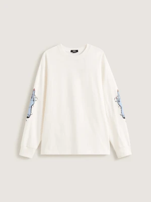 Vans - Dayana Zombie Hand LS Tee EGRET, male, Biały, Size: