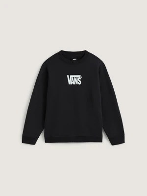 Vans - Dziecięca bluza Stretch Logo Crew (8-14 lat)unisex, Czarny, Size: