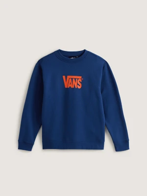 Vans - Dziecięca bluza Stretch Logo Crew (8-14 lat)unisex, Niebieski, Size: