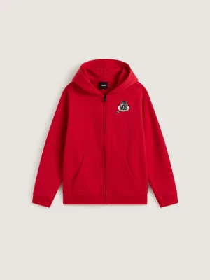 Vans - Dziecięca bluza z kapturem na zamek Dumpster Raccoon (8-14 lat)unisex, Czerwony