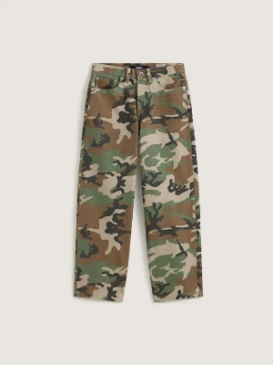Vans - Dziecięce spodnie dżinsowe Check-5 Baggy AOP (8-14 lat)unisex, Zielony