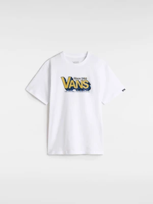 Vans - Dziecięcy T-shirt Checker Drop (8-14 lat)unisex, Biały, Size: