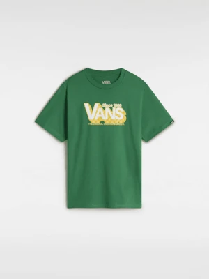 Vans - Dziecięcy T-shirt Checker Drop (8-14 lat)unisex, Zielony, Size: