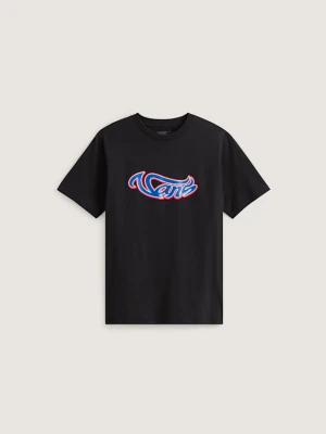 Vans - Dziecięcy T-shirt Wavy Script (8-14 lat)unisex, Czarny, Size: