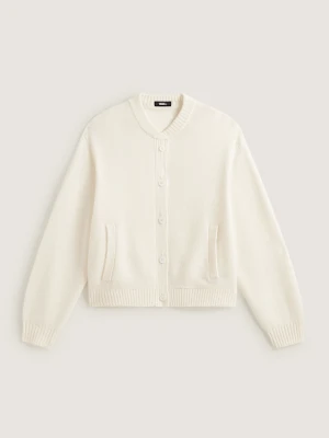 Vans - Kardigan Teddy Round Neck, female, Biały