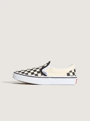 Vans - Kids Checkerboard Classic Slip-On Shoes (4-8 lat)unisex, Czarny, Size: