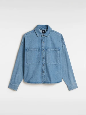 Vans - Koszula z długim rękawem Antica Boxy Denim Woven, female, Niebieski, Size: