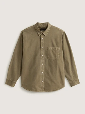 Vans - Koszula z długim rękawem Lawson Seersucker Pigment, male, Brązowy, Size: