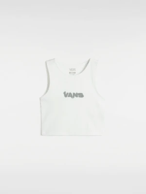 Vans - Koszulka bez rękawów Blur Fitted Crop, female, Biały, Size: