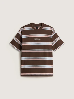 Vans - Koszulka Mesa Stripe, male, Brązowy, Size: