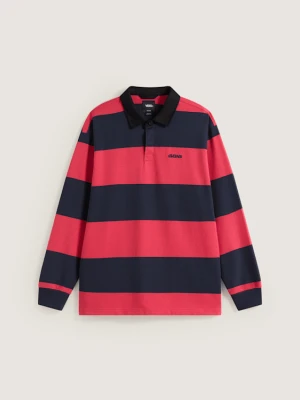 Vans - Koszulka polo Ward Stripe Rugby Knit, male, Czerwony, Size: