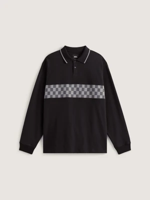 Vans - Koszulka polo z długim rękawem Medford Checkerboard, male, Czarny, Size: