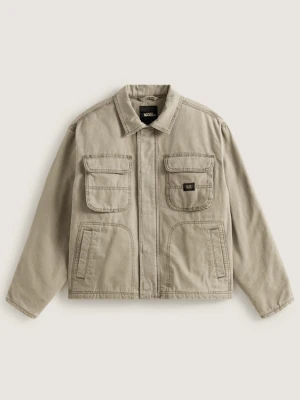 Vans - Kurtka Umber Pigment Canvas, male, Beżowy, Size:
