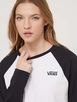 Vans longsleeve bawełniany kolor biały