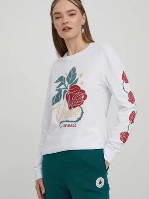 Vans longsleeve bawełniany kolor biały