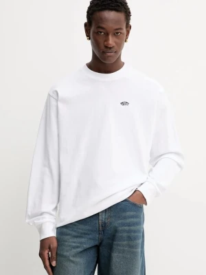 Vans longsleeve bawełniany kolor biały z nadrukiem VN000R7AYB21
