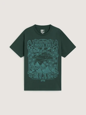 Vans - Minds Eye Oversized SS Tee OIL GREEN, female, Zielony