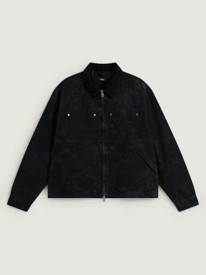 Vans - Nico Chore Canvas Jacket Black, Człowiek, Czarny