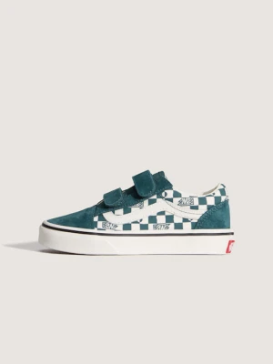 Vans - Old Skool V GEO CHECK Mystic Mossunisex, Zielony, Size: