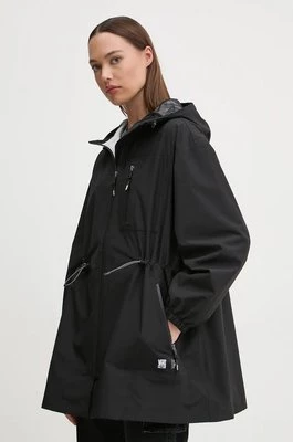 Vans parka damska kolor czarny przejściowa oversize VN000HK0BLK1