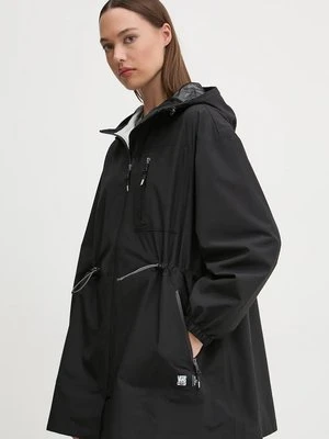 Vans parka damska kolor czarny przejściowa oversize VN000HK0BLK1