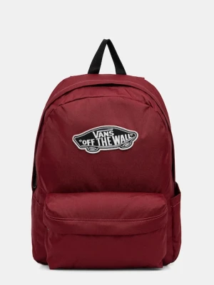 Vans plecak kolor bordowy duży z aplikacją VN000H4YBRD1