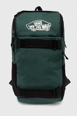 Vans plecak kolor zielony duży z aplikacją