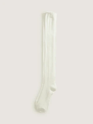 Vans - Pointelle Knee Hi marshmallow, male, Biały