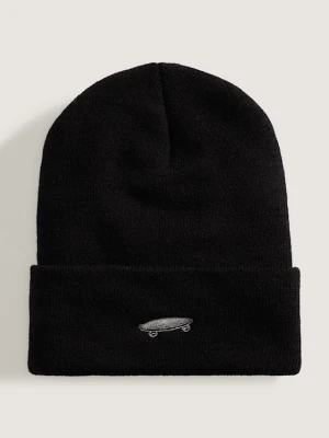 Vans - Salton Tall Cuff Beanie Black, male, Czarny, Size: Jeden Rozmiar